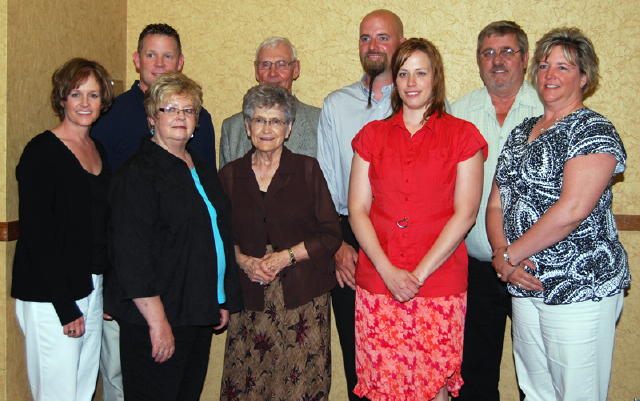 The family of the late Jack Sluiter gathered to honor Jack's induction into the South Dakota Auctioneers Hall of Fame. 