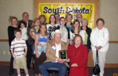Newly elected to The South Dakota Hall of Fame Bob Penfield and His Family 