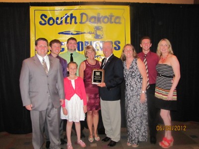 Chuck Sutton' Induction to the Hall of Fame pictured with his family. 